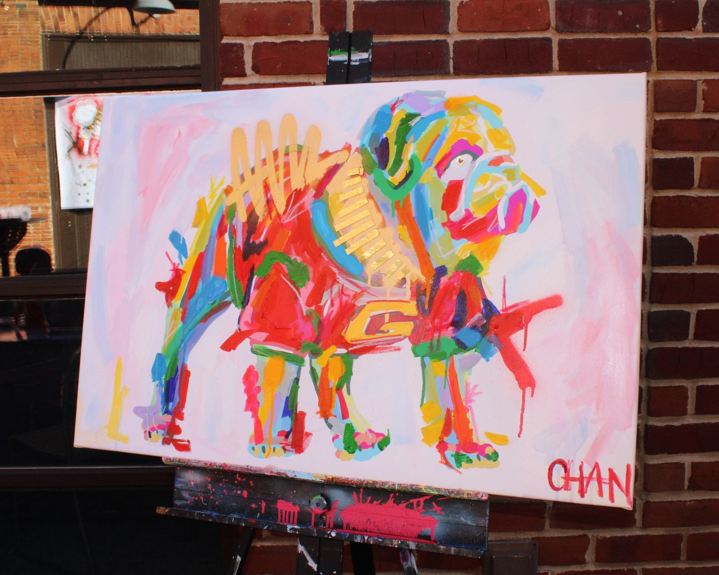 Custom 24"x36" Canvas Embellished Dawg Print II