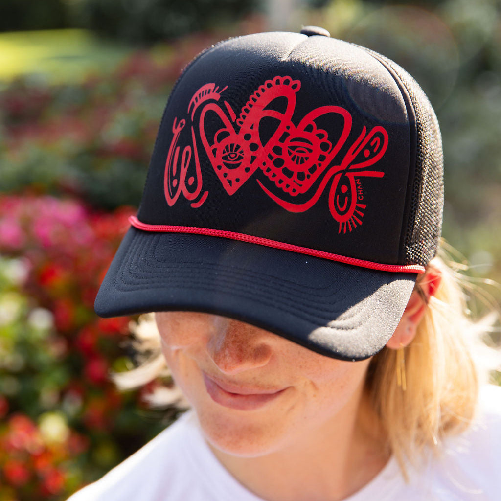 Black WOOF Trucker Hat