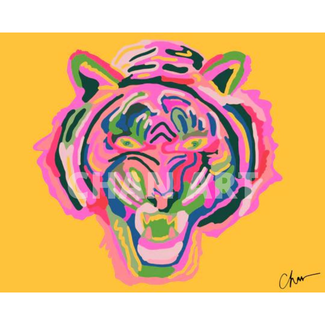 tiger head pop art