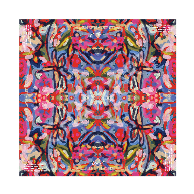 Pink Floral Mahjong Mat