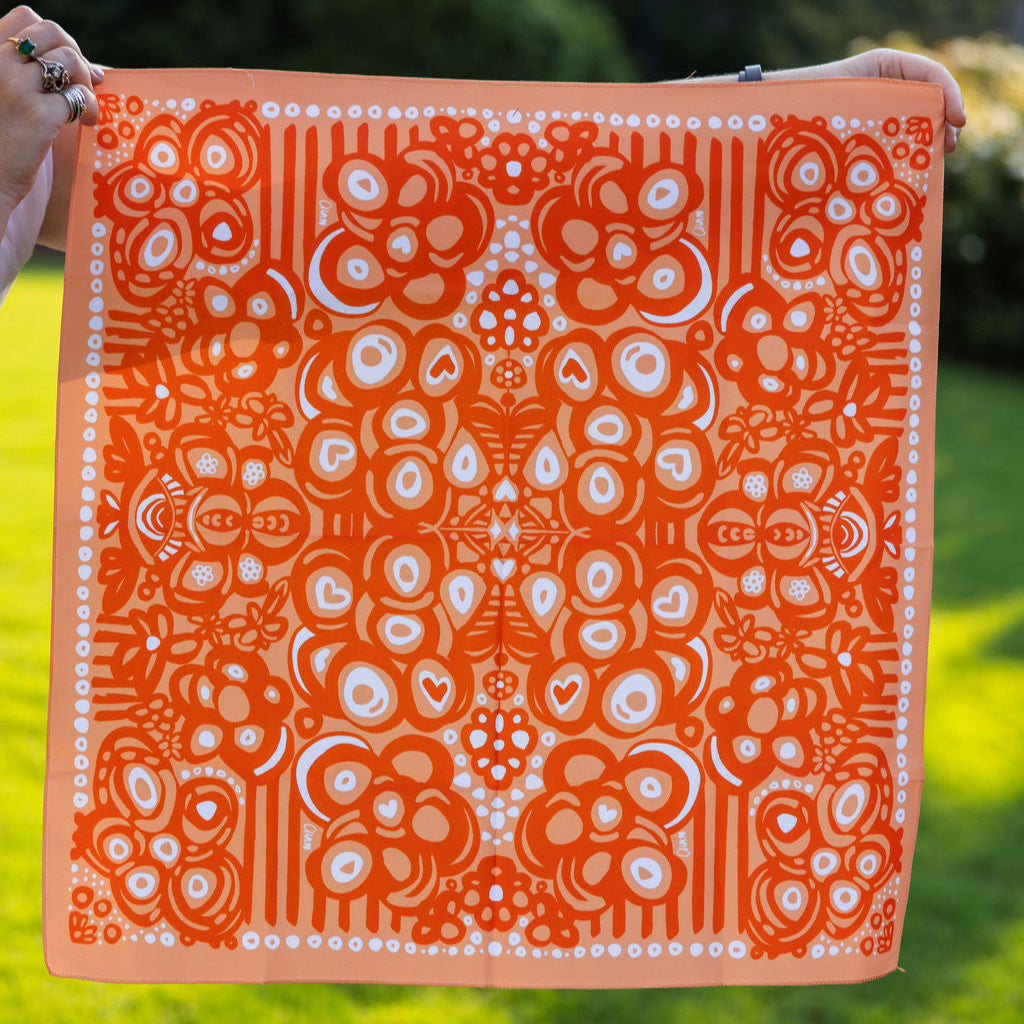 Orange Football Floral Chandana