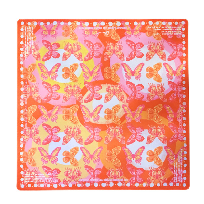 Orange Butterfly Dot Mahjong Mat