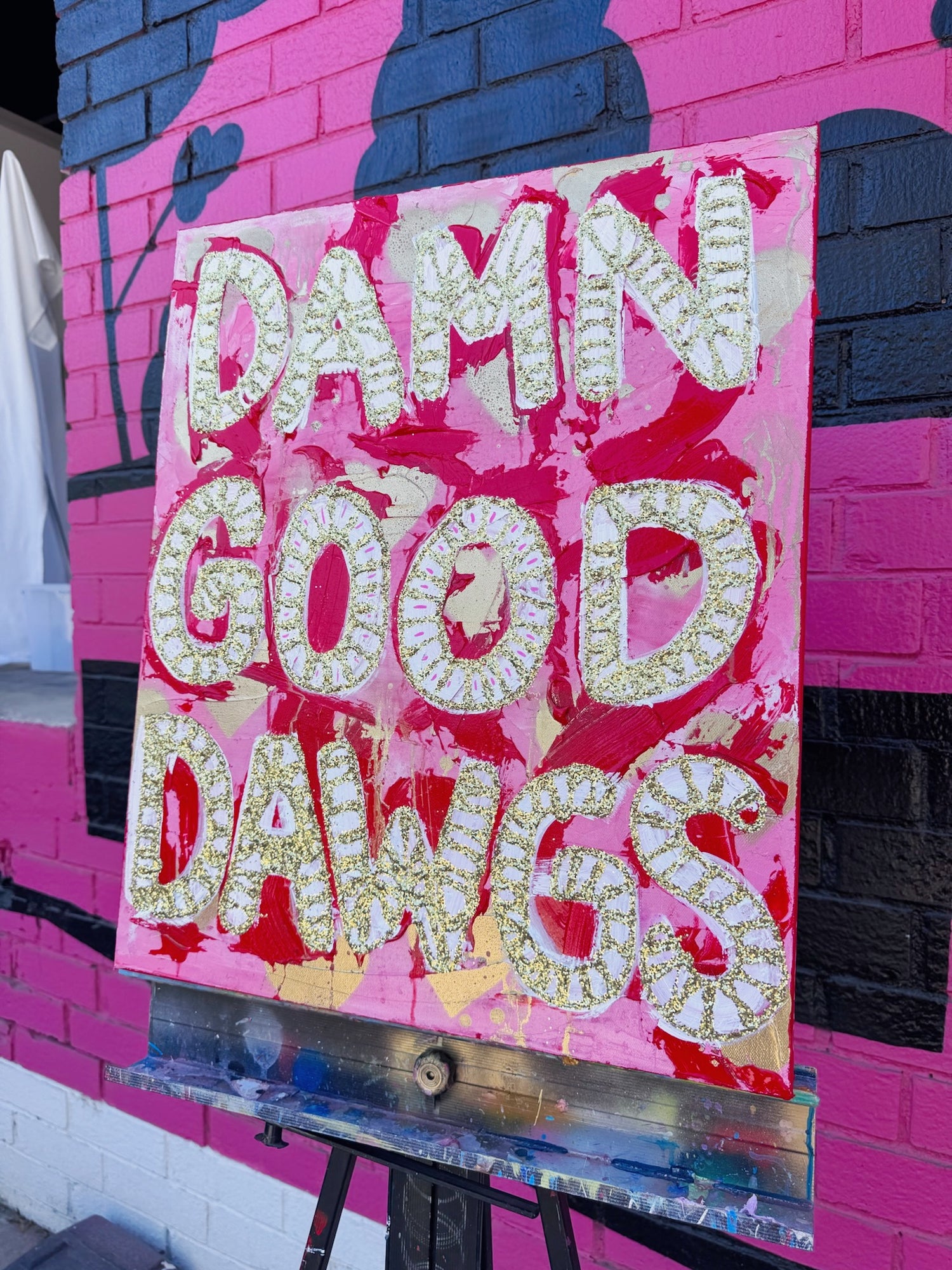 Damn Good Glitter Painting