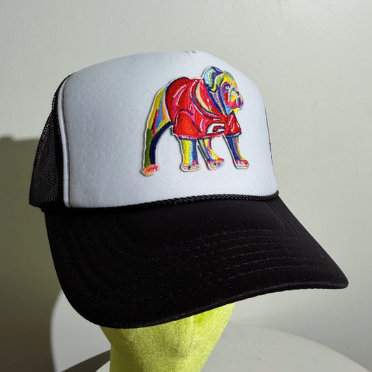 Black Embroidered Patch Dawg Trucker Hat