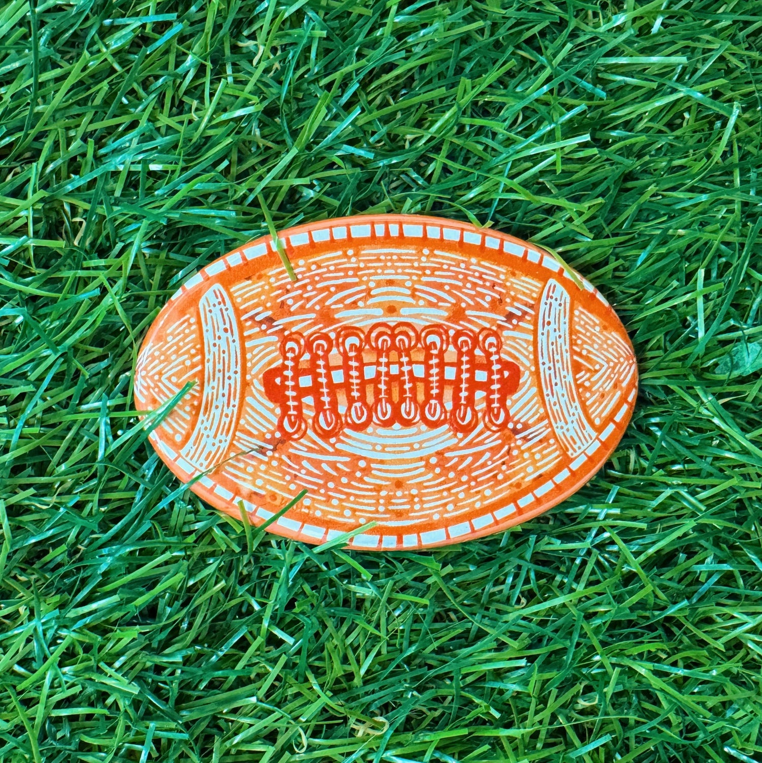 Orange Football Button