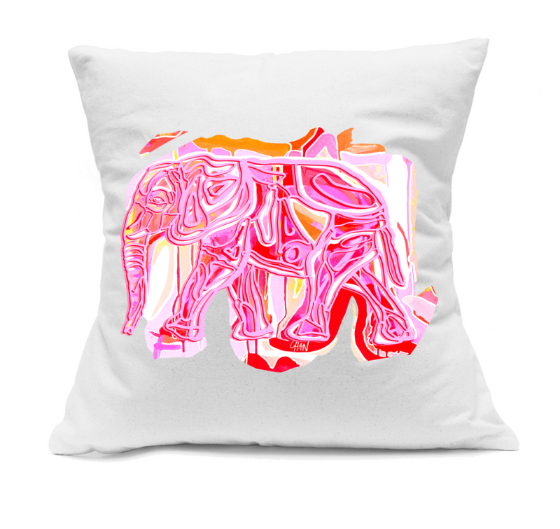 1831 Pink Elephant Pillow